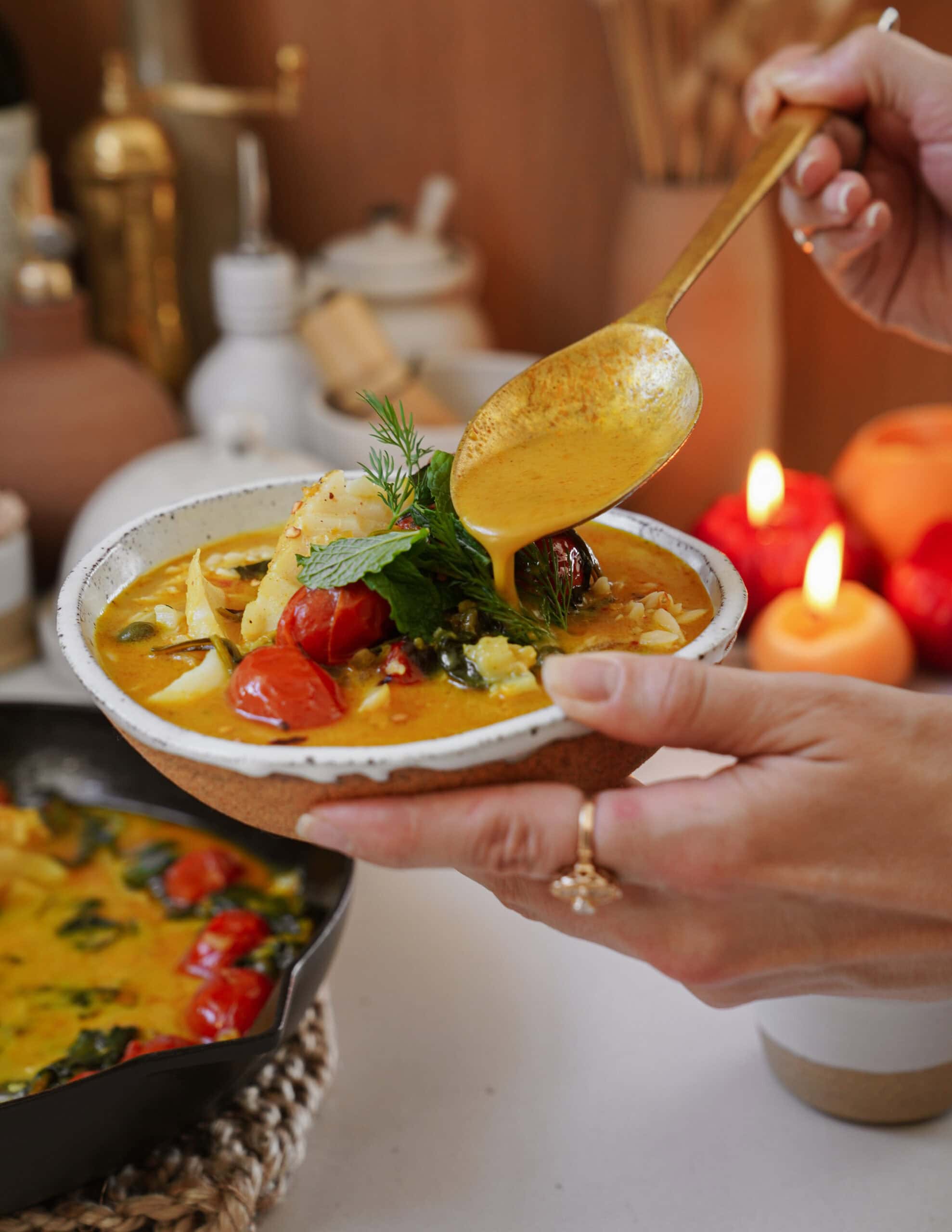 Easy Coconut Milk Poached Cod: Gourmet Flavor in 40 Minutes